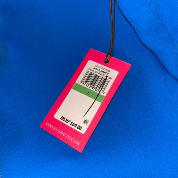 NEW Vince Camuto Luxe Crepe de Chine Sleeveless Cowl Neck Tank Top Size Large - Picture 8 of 11